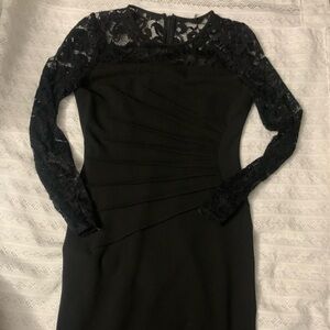 Ivanka Trump Lace Sheath Dress Black Long Sleeve Career Modest Womens 4